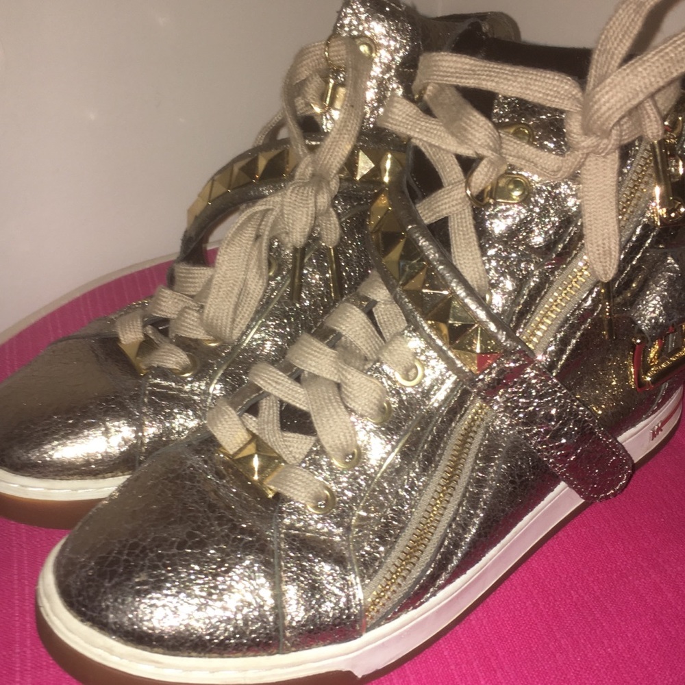 Gold Michael Kors Sneakers